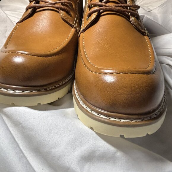 Steve Madden Men’s Brown Lace-Up Workwear Boots – Size 8M – Rugged Lug Sole - Picture 6 of 7